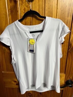 RBX White Short-Sleeve Performance V-Neck Tee